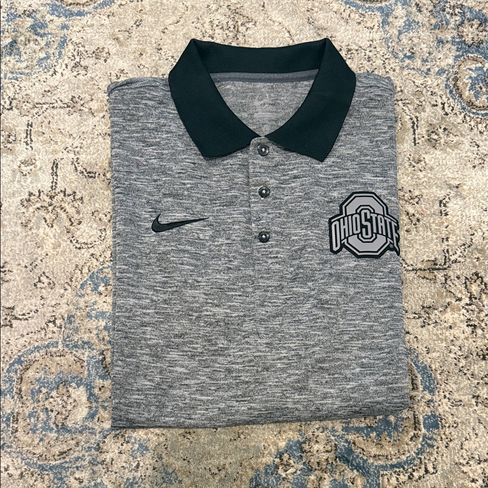 Nike Ohio State Heathered Gray Polo Shirt